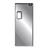Swinging Door: Stainless Steel, 1 Doors, Gray, 3 ft Door Wd, 7 ft Door Ht, Window Included (MPN 999-00314)