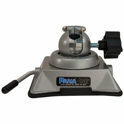 PANAVISE Vacuum Vise Base: Aluminum, 6 1/2 in Overall Lg, 360° Swivel Angle - Vacuum Vise Bases