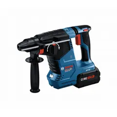 18V DC cordless rotary hammer with SDS-Plus chuck, delivering 0 to 4,350 bpm and 1.8 ft-lb impact energy. Features a 2 5/8 in maximum capacity, rotate-only mode, and includes an 8.0 Ah battery and charger. Suitable for drilling and chiseling in concrete, masonry, and wood.