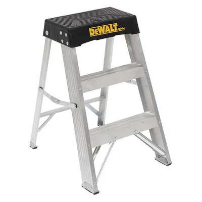DEWALT DXL2010-02 Folding Step Stool, 2 Steps, 300 lb Capacity, Aluminum - Folding Step Stools