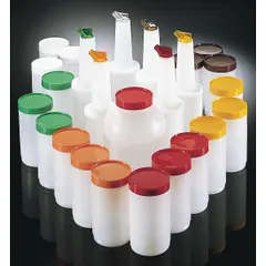 This CARLISLE container is made of yellow polyethylene and includes spouts for controlled pouring. It is designed for dispensing liquids in industrial settings such as machining, material handling, and general maintenance.