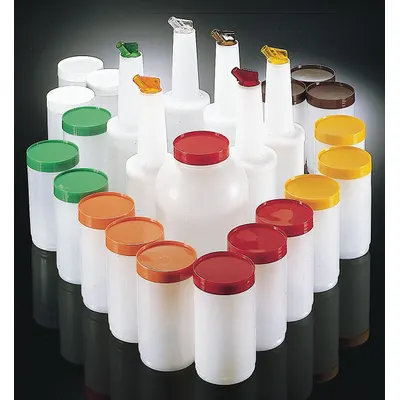CARLISLE Container with Pourer: Brown/Green/Orange/Red/White/Yellow - Containers with Pourers