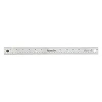 WESTCOTT Ruler: 10416, 15 in, 0.05 in Thick, 1/16 in, Clear, Black, Flex, Etched Graduation Mark