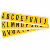Letter Label Set: 1 in Character Ht, Indoor/Outdoor, Non-Reflective, Gothic, Black, A to Z, Die Cut (MPN 1530-LTR KIT)