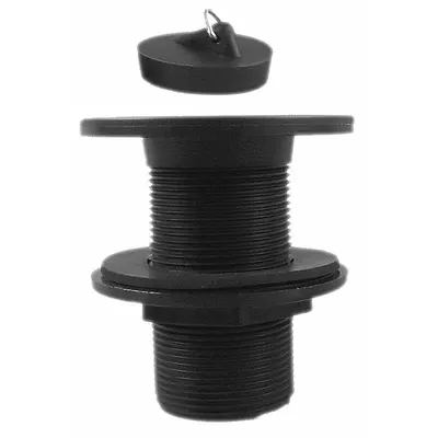 ORION Drain Assembly: Plastic, 5 in Overall Ht, 3 3/8 in Overall Dia, Threaded - Sink Drains with Removable Stopper