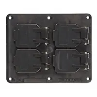 LEGRAND Weatherproof Cover: Portable Outlet Box Cover, Duplex Receptacles, 2 Gangs, 3R, Black (MPN 3260WBK)