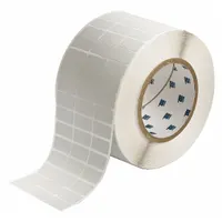 Pre-Cut Label Stock Roll: Tamper Indicating Footprint 'Checker Board' Pattern, 1/2 in x 1 in (MPN THT-5-438-10)