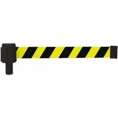 Replacement belt cassette for retractable belt systems. Features a 15 ft red belt with 2 1/2 in width and 42 in overall height. Belt displays 'Do Not Enter - Arc Flash Boundary' message. Used to create temporary barriers or warning zones in industrial settings.