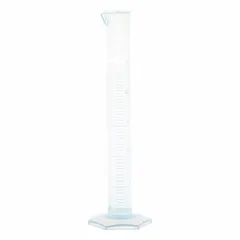25 mL Polypropylene Graduated Cylinder, Hexagon Base, Colorless, TC