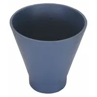 This funnel converting assembly converts a floor drain into a funnel receptor for collecting and directing liquids into the drainage system. Made of cast iron with a nickel finish, it has an overall height of 3 7/8 inches and overall width of 4 5/8 inches. Connection is via screw type