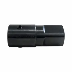 This chuck adapter connects a drill chuck to a magnetic drill press, enabling precise hole drilling in ferrous materials. It features a 1 1/4 in shank diameter for secure mounting. Commonly used in structural fabrication, construction, and industrial maintenance applications.