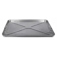 Drain Pan: Steel, 6 qt Capacity, 17 1/4 in Overall Dia, 1 in Overall Ht, 17 1/2 in Overall Lg (MPN 94482)