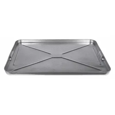 FUNNEL KING Drain Pan: Steel, 6 qt Capacity, 17 1/4 in Overall Dia, 1 in Overall Ht - Drain Pans