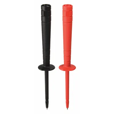 FLUKE Test Probe: CAT III 1000V, Std Probe, 9 in Lg, Stainless Steel, Black/Red - Test Probes