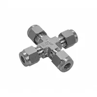 HAM-LET Compression Cross Fitting: 8 mm OD x 8 mm OD x 8 mm OD x 8 mm OD Fitting Size (MPN 7102L SS 8 MM)