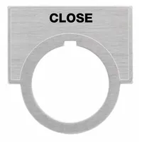 Legend Plate: 30 mm Panel Mounting Size, Half-Round, 1 1/2 in Overall Ht x 2 in Overall Wd (MPN 52NL18)