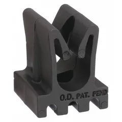 This clip clamp is made of TPE and designed for securing 3/5 in copper tube and pipe up to 1/2 in maximum outer diameter. It has a load capacity of 75 lb and is suitable for use in industrial plumbing, HVAC, and refrigeration systems where vibration dampening and corrosion resistance are required.