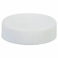 Cap: 41 mm Dia, White, Polypropylene, 38-400 mm Screw Closure Size, 72 Closures Included, Opaque (MPN 239285)