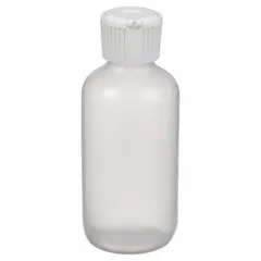 LDPE dropper bottle with a 125 mL (4 fl oz) capacity, colorless body, and white polypropylene closure. Round shape, not graduated, with no label or imprinting. Used for dispensing liquids in laboratory, pharmaceutical, and industrial applications.