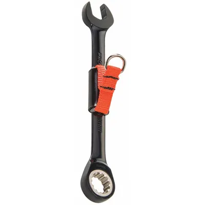 PROTO Combination Wrench: Alloy Steel, Black Chrome, 5/16 in Head Size, 5 1/2 in Overall Lg - SAE Spline Tether-Ready Ratcheting Combination Wrenches