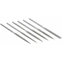 Needle File Set: Crossing/Equaling/Half Round/Round/Square/Triangular, 140 mm Lg without Tang (MPN NF4206D91)