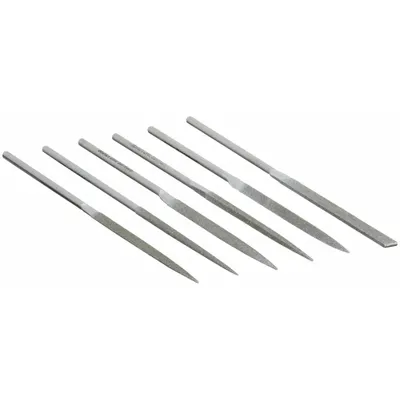 STRAUSS Needle File Set: Crossing/Equaling/Half Round/Round/Square/Triangular - Diamond-Coated Needle File Sets