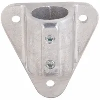 Structural Pipe Fitting: Wall Flange, Wall Mount Flange, 1 in For Pipe Size, Aluminum, Gray (MPN 50-6)