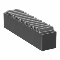 Gear Rack: Rectangular, Module m 2, 100 mm Lg., Black Oxide Coated Carbon Steel, 20° Pressure Angle (MPN SR2-100)