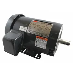 Totally enclosed fan-cooled (TEFC) 3-phase AC motor, 1 hp, 3525 RPM, 230/460V AC, 3.5/1.8 A full load current. C-face with rigid base mounting. Suitable for industrial applications such as pumps, fans, conveyors, and compressors.