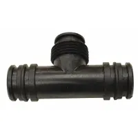 ACORN Mixing Tee: Air-Trol®, Noryl, 2 1/4 in Overall Wd, 2 1/4 in Overall Ht, Black (MPN 2570-041-000)