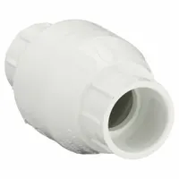 NDS Swing Check Valve: Swing, Inline Valve Body, 1 1/4 in Pipe Size, IPS x IPS, PVC, 14°F to 140°F (MPN 1520-12)