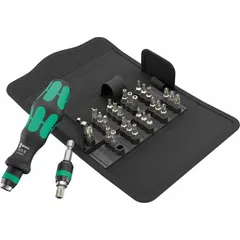 This security multi-bit screwdriver set includes 30 tips in Hex, Spanner, Square, Torq-Set, Torx, and Tri-Wing profiles. Spanner sizes are #4, #6, #8, and #10. Suitable for driving tamper-resistant fasteners in equipment maintenance and repair.