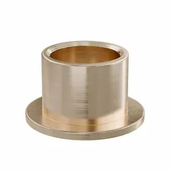 This OILITE flanged sleeve bearing is made from SAE 841 bronze and is designed for rotating or oscillating applications requiring low friction and self-lubrication. It has a 1/2 in bore, 5/8 in OD, and 1/2 in length, with an operating temperature range of -35°F to 300°F. Suitable for use in conveyors, pumps, and material handling equipment. Sold in a pack of 10.