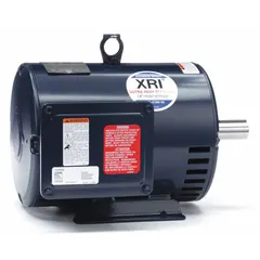 Open Drip Proof (ODP) 3-phase AC motor with rigid base mount. Delivers 5 hp at 1,772 RPM, 230/460V AC, full load current 12.6/6.3 A. Suitable for general-purpose industrial applications such as pumps, fans, conveyors, and compressors.