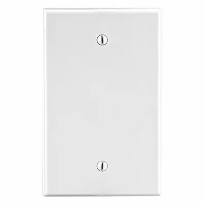 HUBBELL Wall Plate: Blank, 1 Gang, White - General Purpose Wall Plates