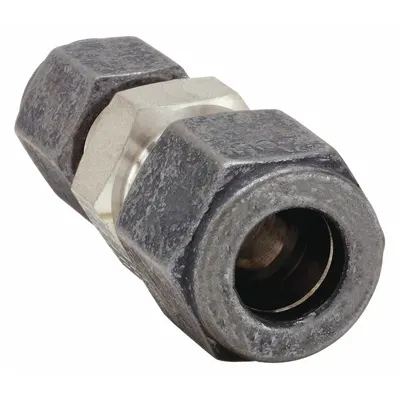 PARKER Compression Fitting Union: 1/2 in OD x 1/4 in OD Fitting Size - Single-Ferrule Stainless Steel Fittings