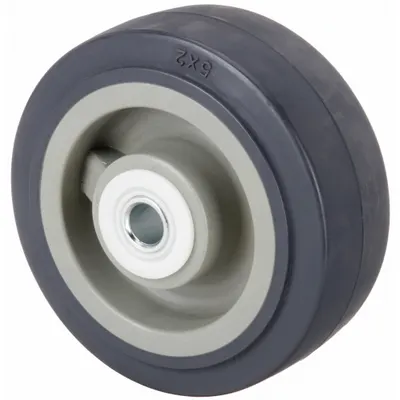OEM Polyurethane Tread on Plastic Core Wheel, 5 in Dia, 2 in Wd, 750 lb Load, Gray - Polyurethane Tread on Plastic Core Wheels