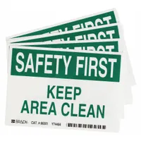 Label: Polyester, Adhesive Sign Mounting, 3 1/2 in x 5 in Nominal Sign Size, 0.01 in Thick, 5 PK (MPN 86301)
