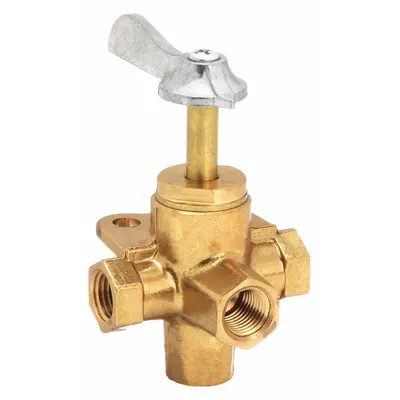 WEATHERHEAD Multiple Shut-Off Valve: For Fluids Media, 4-Way, 1/4 in Pipe Size, Brass - 4-Way Brass Plug Valves