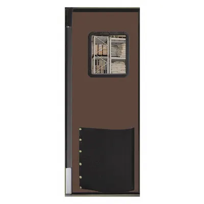 CHASE Swinging Door: Polyethylene, 1 Doors, Brown, 2 1/2 ft Door Wd, 7 ft Door Ht - Washdown Swinging Doors