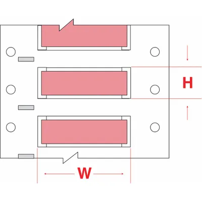 BRADY Sleeve Label: 3/32 in x 2 in, Polyolefin, Pink (Matte) - Brady Precut Sleeve Label Rolls