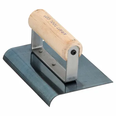 KRAFT TOOL Concrete Sidewalk Edger: Blue Steel, 6 in Blade Lg, 4 in Blade Wd - Handheld Edgers