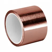 TAPECASE Conductive Electrical Tape: 1/2 in Wd, 6 yd Lg, 3.5 mil Thick, Copper Foil, Acrylic