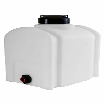 ROMOTECH Reservoir: Single Wall, Vertical, 16 gal, Closed Top, 1/8 in Wall Thick - Domed Horizontal Liquid Storage Tanks