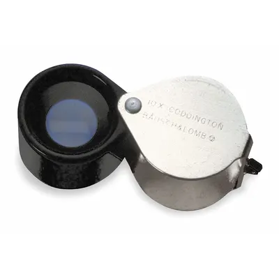 BAUSCH & LOMB Coddington Magnifier: 10X, 1 in/2.5 cm Focal Distance, 19.8 mm Lens Dia - Magnifiers
