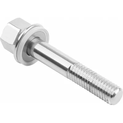 KIPP Hygienic USIT Hex Head Bolt w/Washer: Stainless Steel, Partially Threaded - Hygienic USIT Flanged Hex Head Screws with Sealing Washer