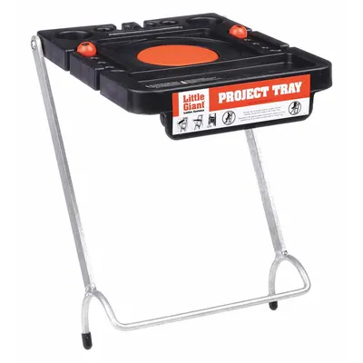 LITTLE GIANT Utility Tray for Combination Ladders, Black Plastic - Trays