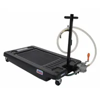 Low Profile Portable Oil Drain: Polypropylene, 17 gal Capacity, 7 3/4 in Overall Ht, Black (MPN 3667)
