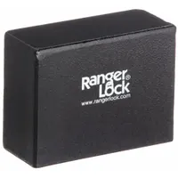 RANGER LOCK Padlock Guard with Lock: Steel, Black, 3 in Guard Lg, 1 1/16 in Guard Wd, 4 in Guard Ht (MPN RGCJ-1L)