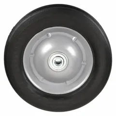 Replacement wheel for hand trucks, with an 8-inch overall height and 8-inch overall length. Measures 8 inches high by 1 3/4 inches wide. Supports loads up to 150 lb. Suitable for material handling and warehouse applications.